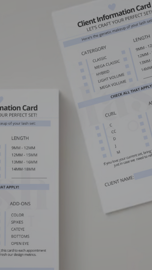 Client Information Card Template